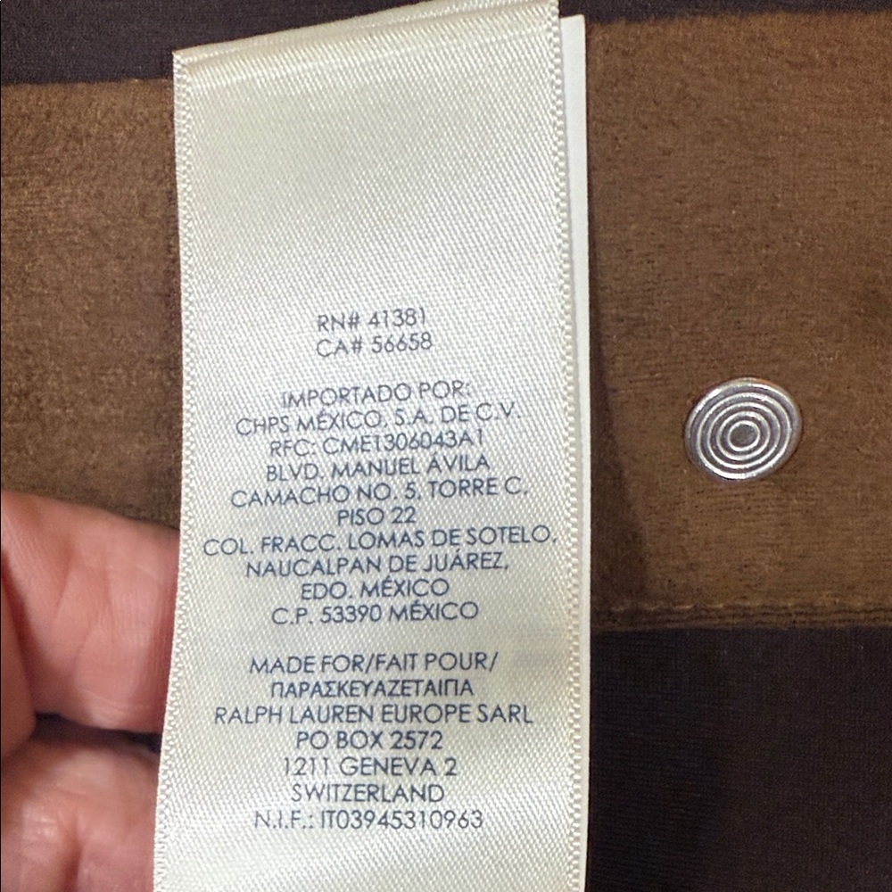 Chaps Brown Vegan Suede Button-Front Mini Skirt SKU1133 - Picture 9 of 10